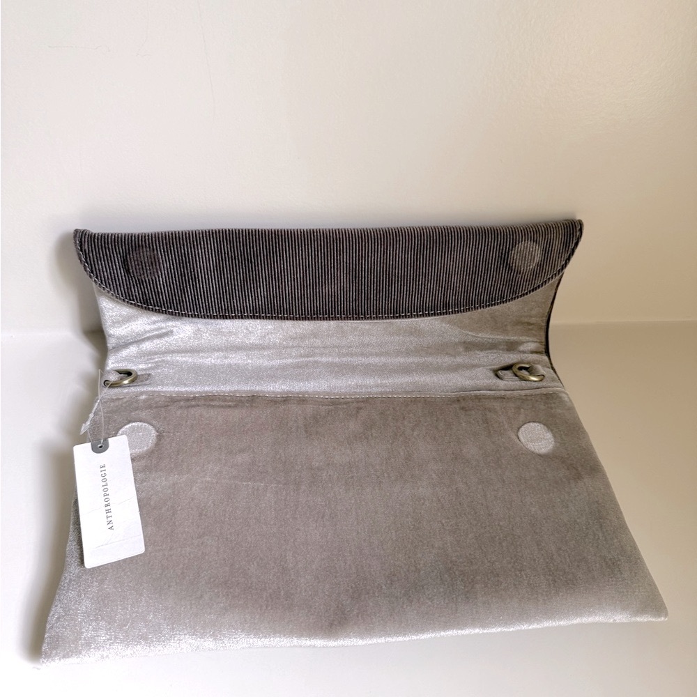 NWT | ANTHROPOLOGIE Augustina Foldover Velvet Large Clutch Travel Tech Pouch - Picture 3 of 11